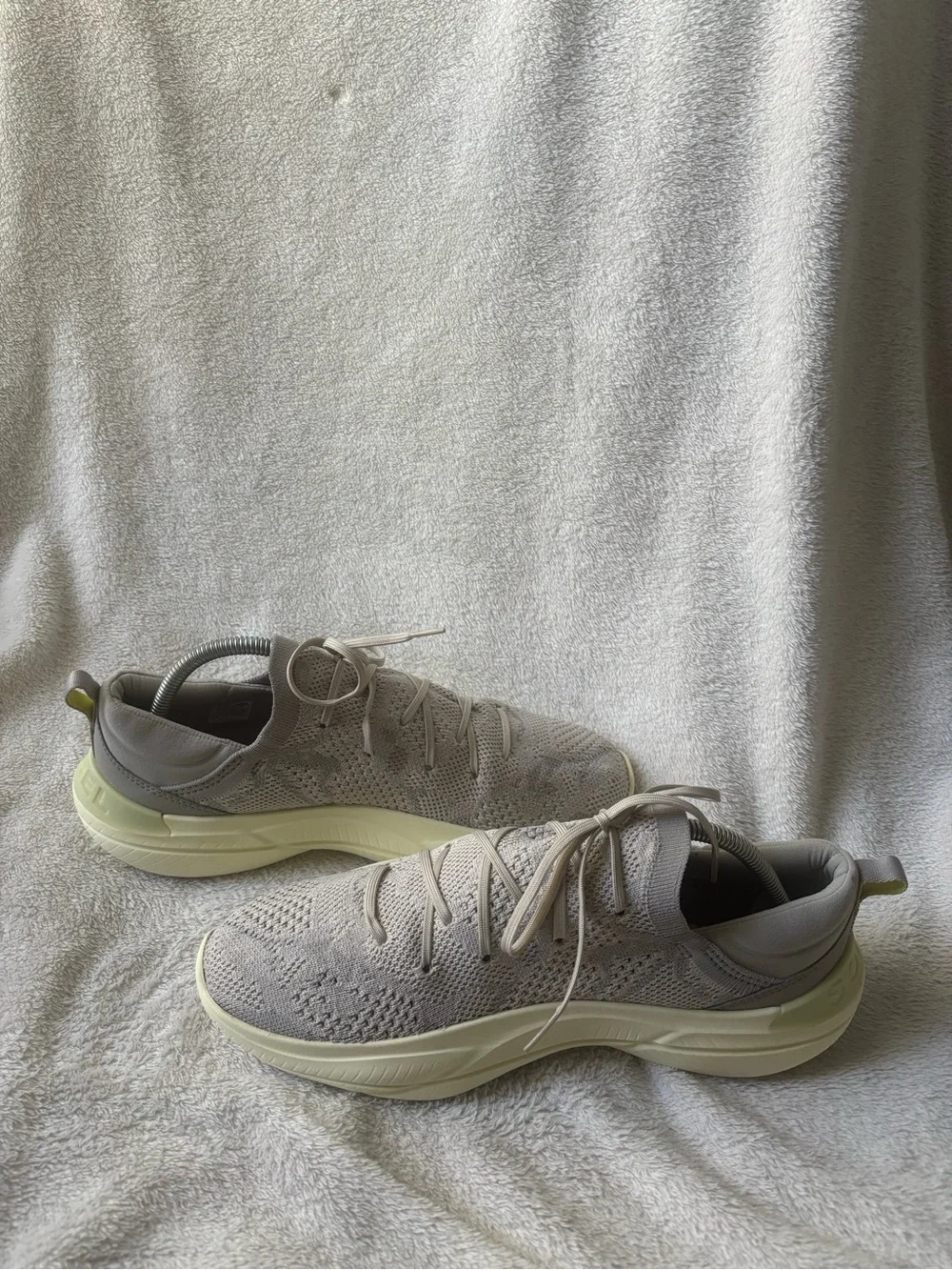 Sorel Women Light Gray Knit Lace-Up Athletic Sneakers Size 10.5